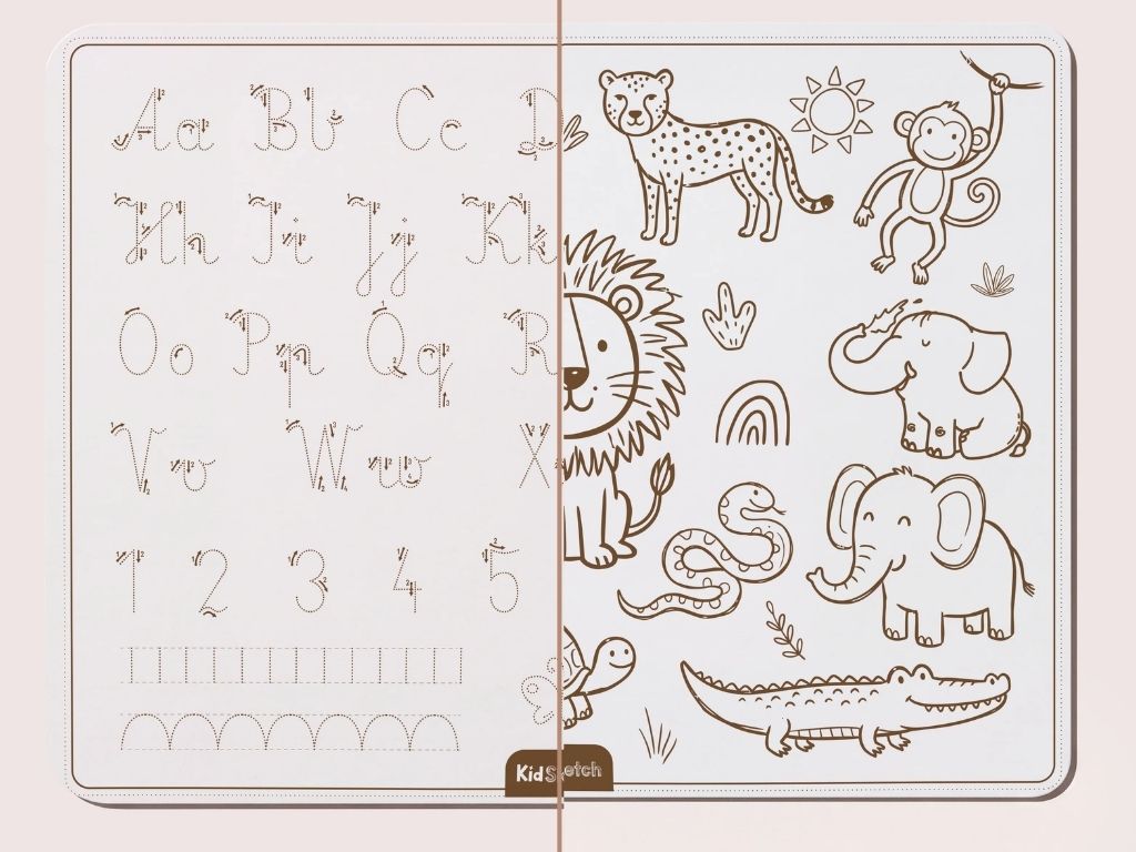 Silikonová podložka na malování a psaní KidSketch Safari (4)